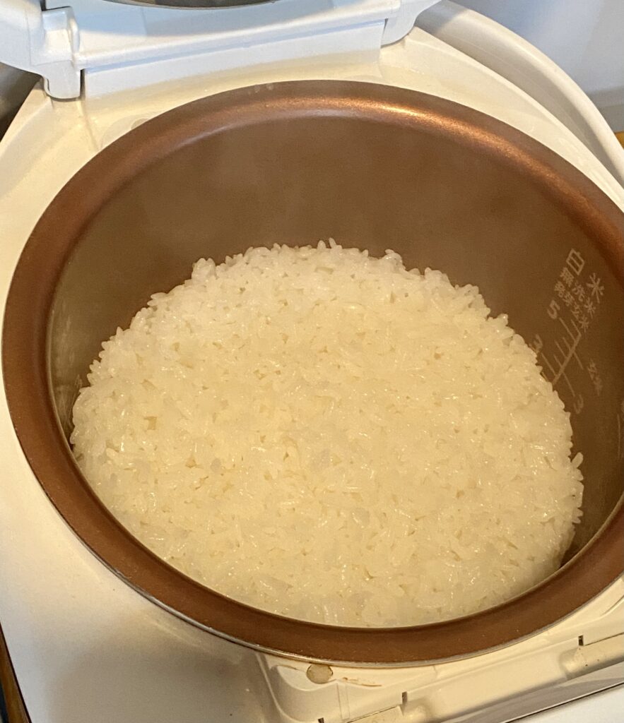 金芽米　無洗米　ななつぼし　炊きあがり