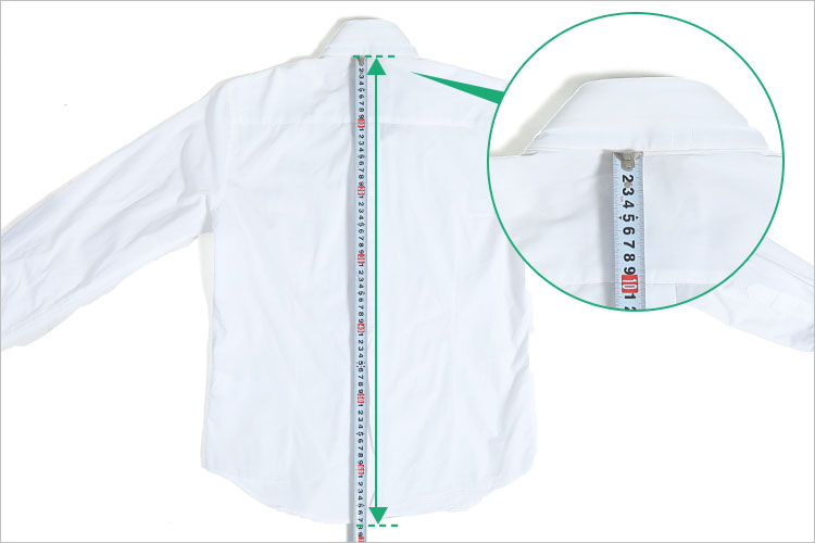 シャツのサイズ測り方